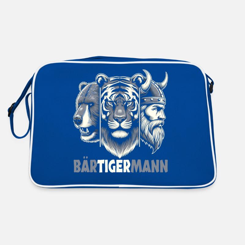 Bärtigermann Bär Tiger Mann Geschenk Bart Retro Tasche