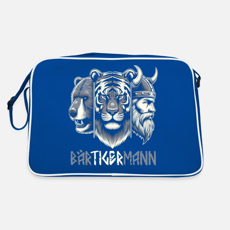 Bärtigermann Bär Tiger Mann Geschenk Bart Retro Tasche