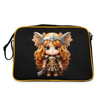 Anja, la fière guerrière viking. - Sac Retro - noir/or - Dos