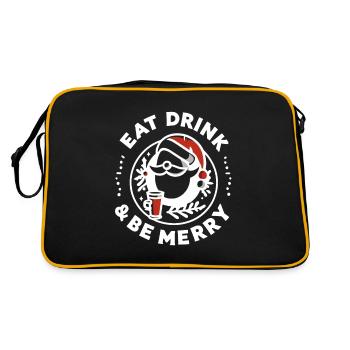 Mangez, buvez et réjouissez-vous - Sac Retro - noir/or - Dos
