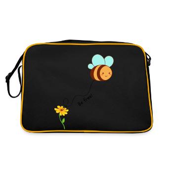 Être libre! Conception motivante pour continuer sur la voie - Sac Retro - noir/or - Dos