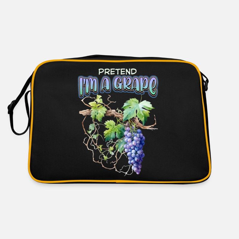 Raisins, drôle de dire illustration de vigne Sac Retro