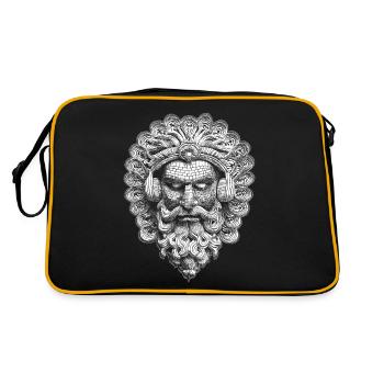 Style Hip-Hop avec Masque des Dieux : T-shirt Streetwear - Sac Retro - noir/or - Dos