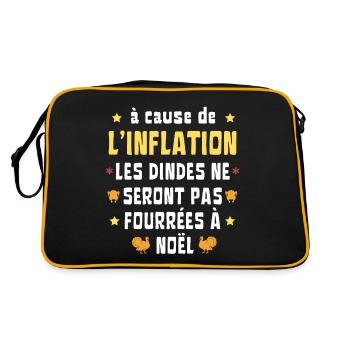inflation dinde noël Humour - Sac Retro - noir/or - Dos