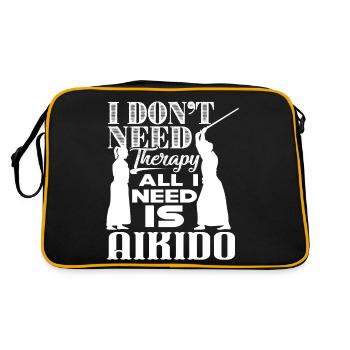I Don't Need Therapy All I Need Is Aikido - Retro Bag - black/gold - Back