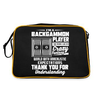 Backgammon I'm A Backgammon Player - Retro Bag - black/gold - Back