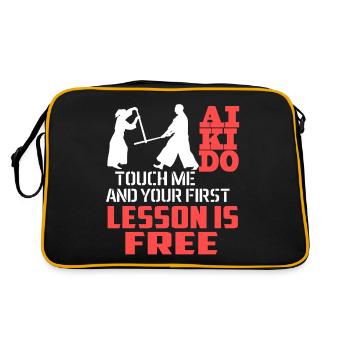 Aikido Aikido First Lesson Is Free - Retro Bag - black/gold - Back
