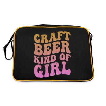Craft Beer Kind Of Girl Homebrew Brewer Brew - Retro Bag - black/gold - Back