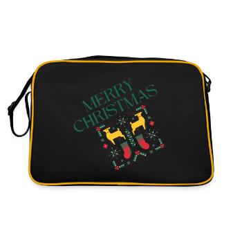 Merry Christmas Oldy | XMAS - Retro Bag - black/gold - Back