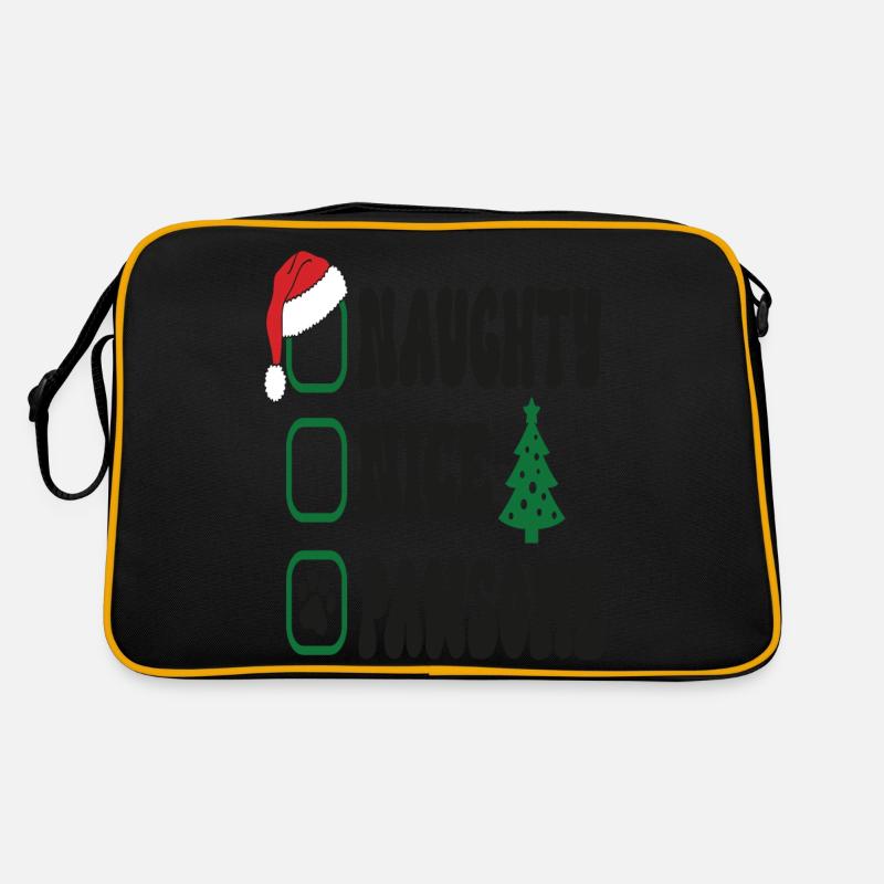 Naughty Nice Pawsome Retro Tasche