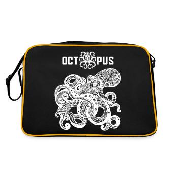 Poulpe, Poulpe Poulpe, Illustration de poulpe - Sac Retro - noir/or - Dos