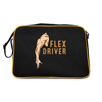 Flex Driver for Delivery Drivers Cool Courier Pun - Retro Bag - black/gold - Back