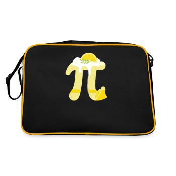 Funny Pi Day Math Lover Lemon Cake Meringue - Retro Bag - black/gold - Back
