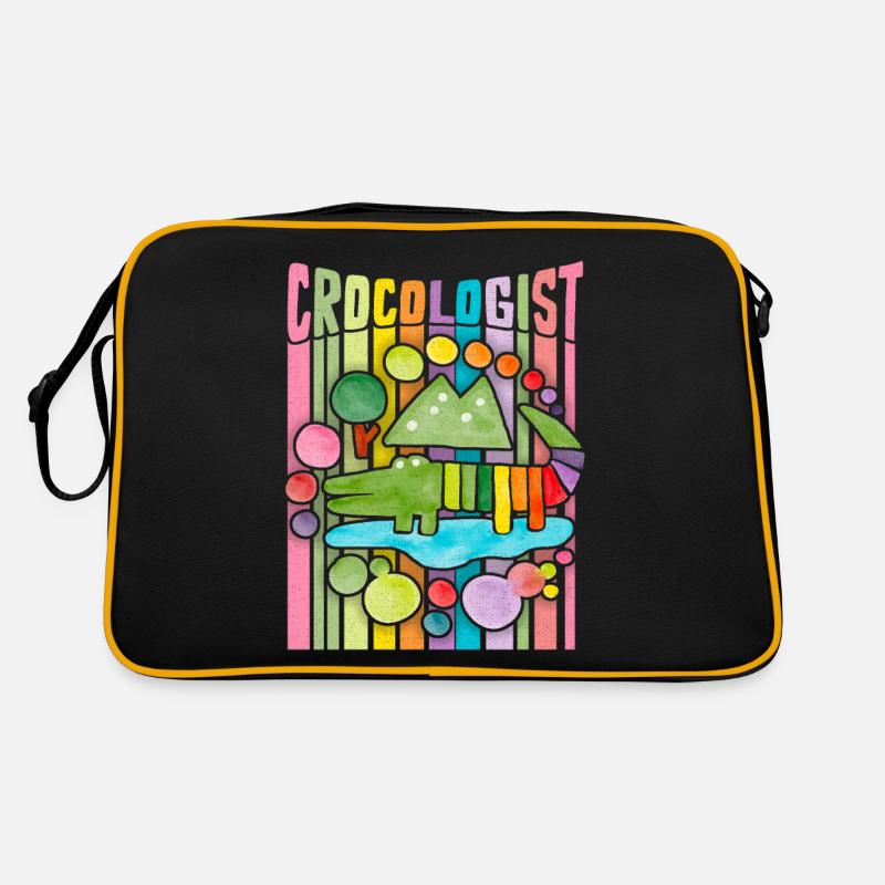 Drôle de dicton crocodile, crocologue arc-en-ciel Sac Retro