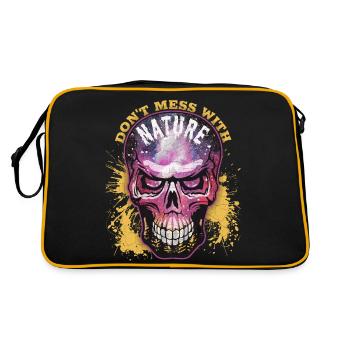 Environmental Protection Skull Skull Conservation Saying - Retro Bag - black/gold - Back