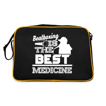 Beatboxing Beatboxing Is The Best Medicine - Retro Bag - black/gold - Back