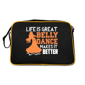 Belly Dance Belly Dance Makes Life Better - Retro Bag - black/gold - Back
