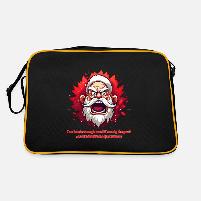 Angry Santa - I've had enough and its only August Retro Bag