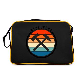 Stollberg Symbol Design - Retro Tasche - Schwarz/Gold - Hinten