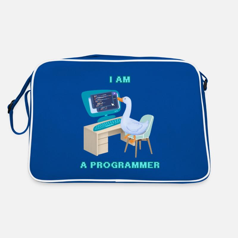 A Programmer Duck, a Fun Design for Programmers Retro Bag