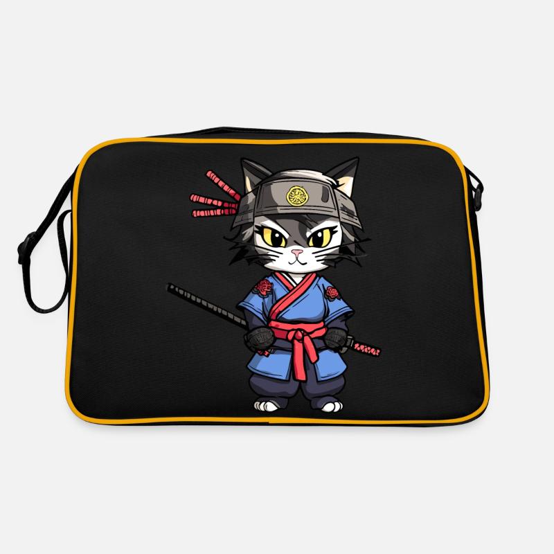 Samurai Cat #24 Retro Bag
