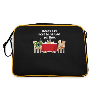 Funny Pi Day Nerd Math Geek 3.14 There's Still - Retro Bag - black/gold - Back