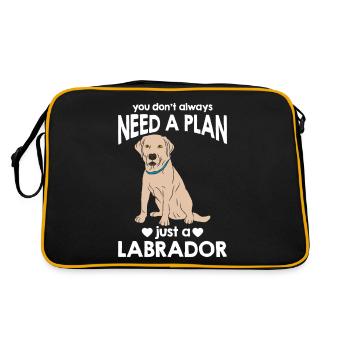 Labrador Chien Labrador Retriever - Sac Retro - noir/or - Dos