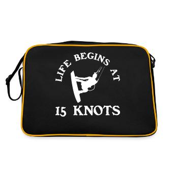 Kitesurf Kitesurf Kitesurf Kiteboarder - Sac Retro - noir/or - Dos