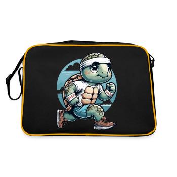 Jogging Runner Cadeau Marathon Semi-Marathon - Sac Retro - noir/or - Dos