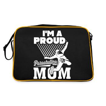Parachuting I'm A Proud Parachuting Mom - Retro Bag - black/gold - Back