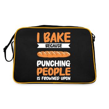 Baking Bread Bakery Bakery Bread Making - Retro Bag - black/gold - Back