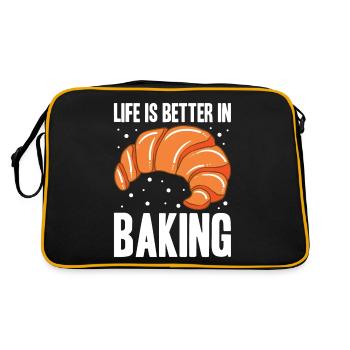 Baking Bread Bakery Bakery Bread Making - Retro Bag - black/gold - Back