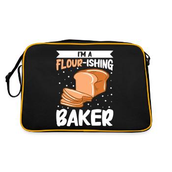 Baking Bread Bakery Bakery Bread Making - Retro Bag - black/gold - Back