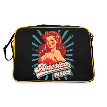 Pinup, Rock'n'Roll, 1950s, America, USA - Retro Bag - black/gold - Back