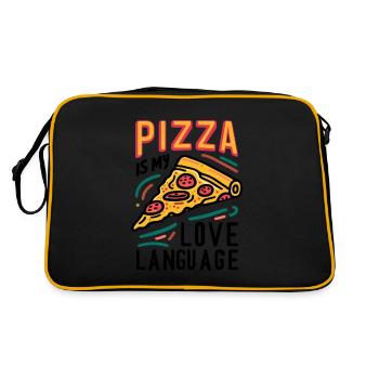 La pizza est mon langage d’amour - Sac Retro - noir/or - Dos