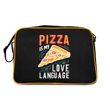 La pizza est mon langage d’amour - Sac Retro - noir/or - Dos