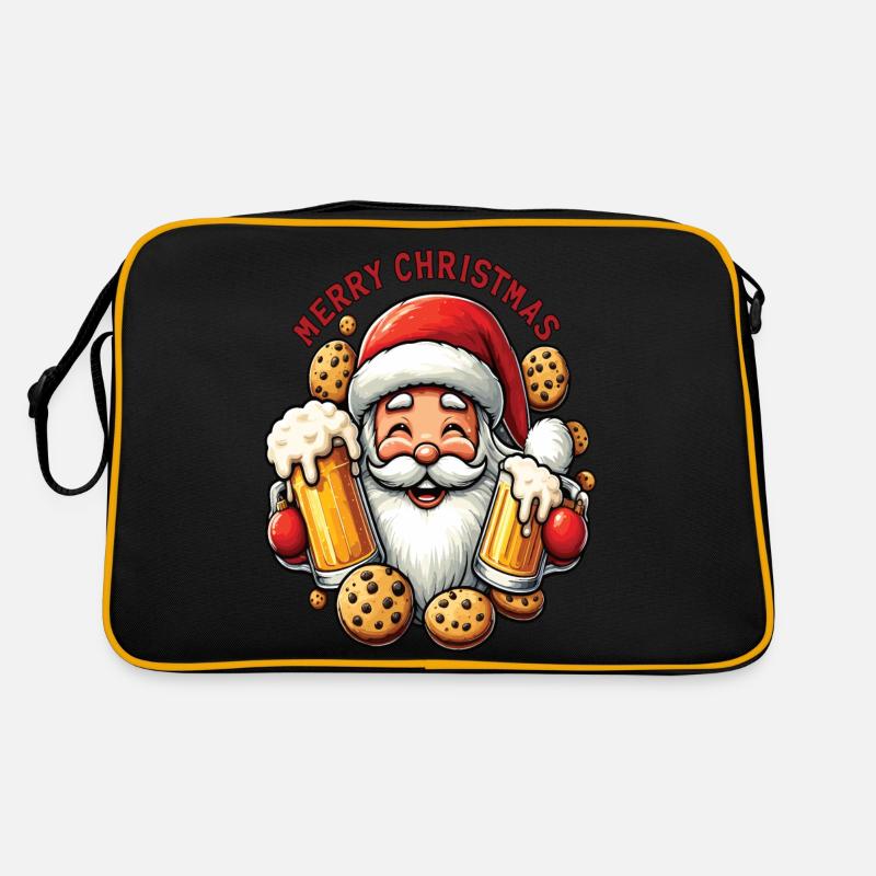 Père Noël avec bières et biscuits Sac Retro