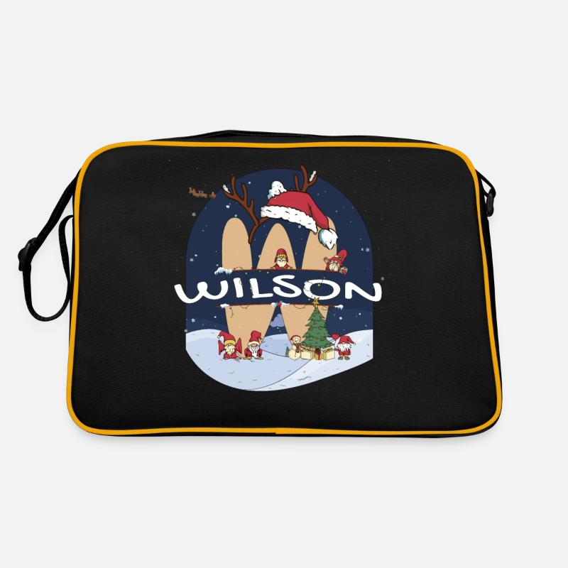 Awesome Wilson Name w Santa Hat in Xmas Theme Retro Bag