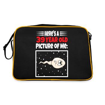 Sperme Voici une vieille photo de moi - Sac Retro - noir/or - Dos