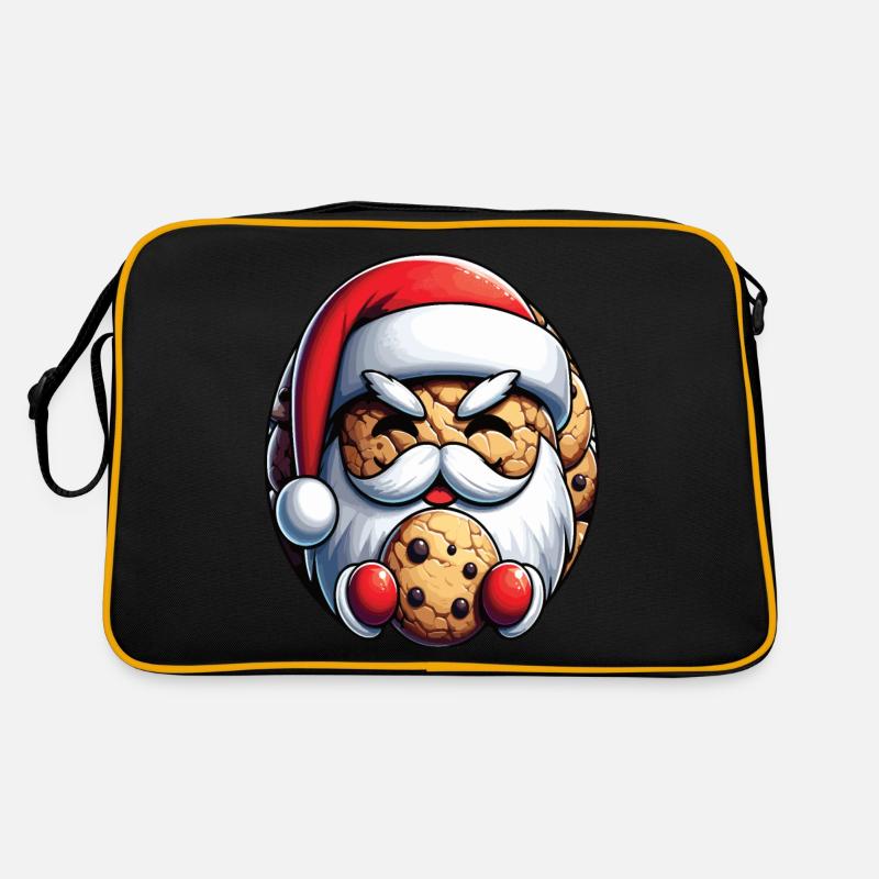 Weihnachtsmann als Keks Retro Tasche