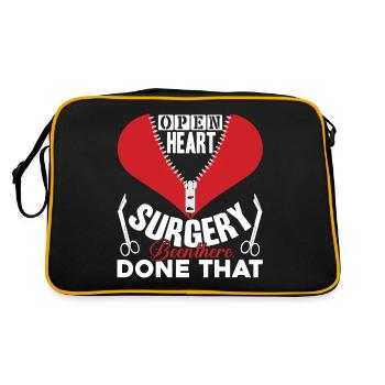 Cardiologist Open Heart Surgery Cardiologists - Retro Bag - black/gold - Back