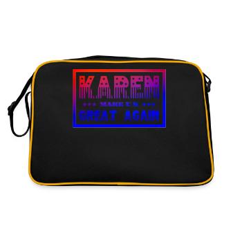 Karen make U.S. great again - Retro Tasche - Schwarz/Gold - Hinten