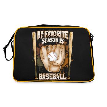 Baseball, Drôle De Sport Dire Gant De Baseball - Sac Retro - noir/or - Dos