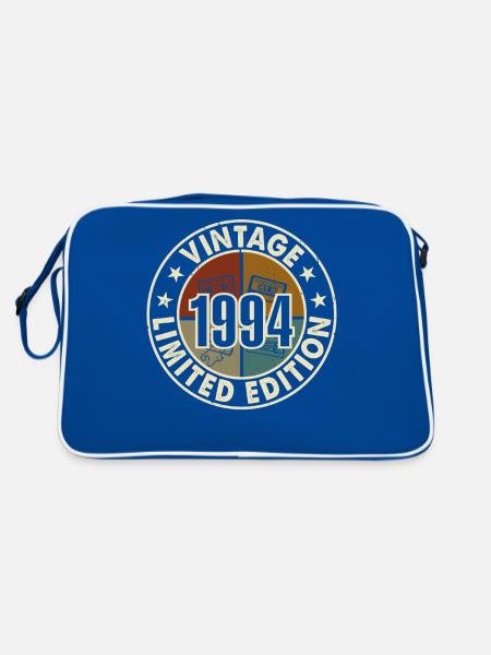 30th Birthday 1994 Vintage Retro Vinatge - Retro Bag - blue/white - Back