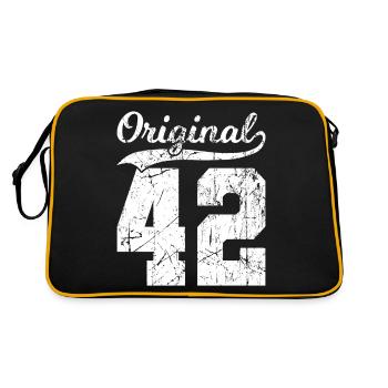 42 Original 82 Ans Homme Femme Anniversaire - Sac Retro - noir/or - Dos