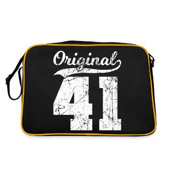 41 Original 83 Jahren Mann Frau Geburtstag - Retro Tasche - Schwarz/Gold - Hinten