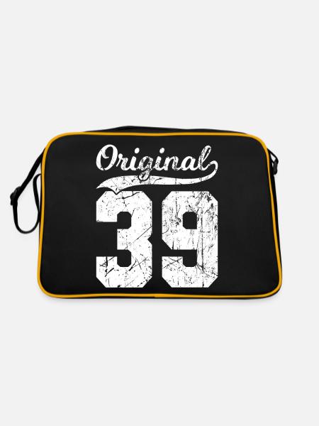 39 Original 85 Ans Homme Femme Anniversaire - Sac Retro - noir/or - Dos