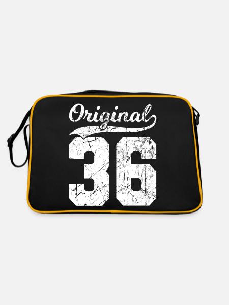 36 Original 88 Ans Homme Femme Anniversaire - Sac Retro - noir/or - Dos