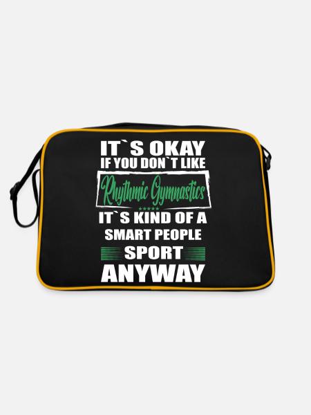 It's Okay If You Don't Like rhytmic gymnastic - Retro Tasche - Schwarz/Gold - Hinten