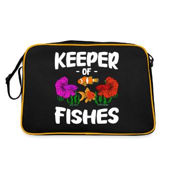 Aquaristics, Fish farming, Aquarists - Retro Bag - black/gold - Back